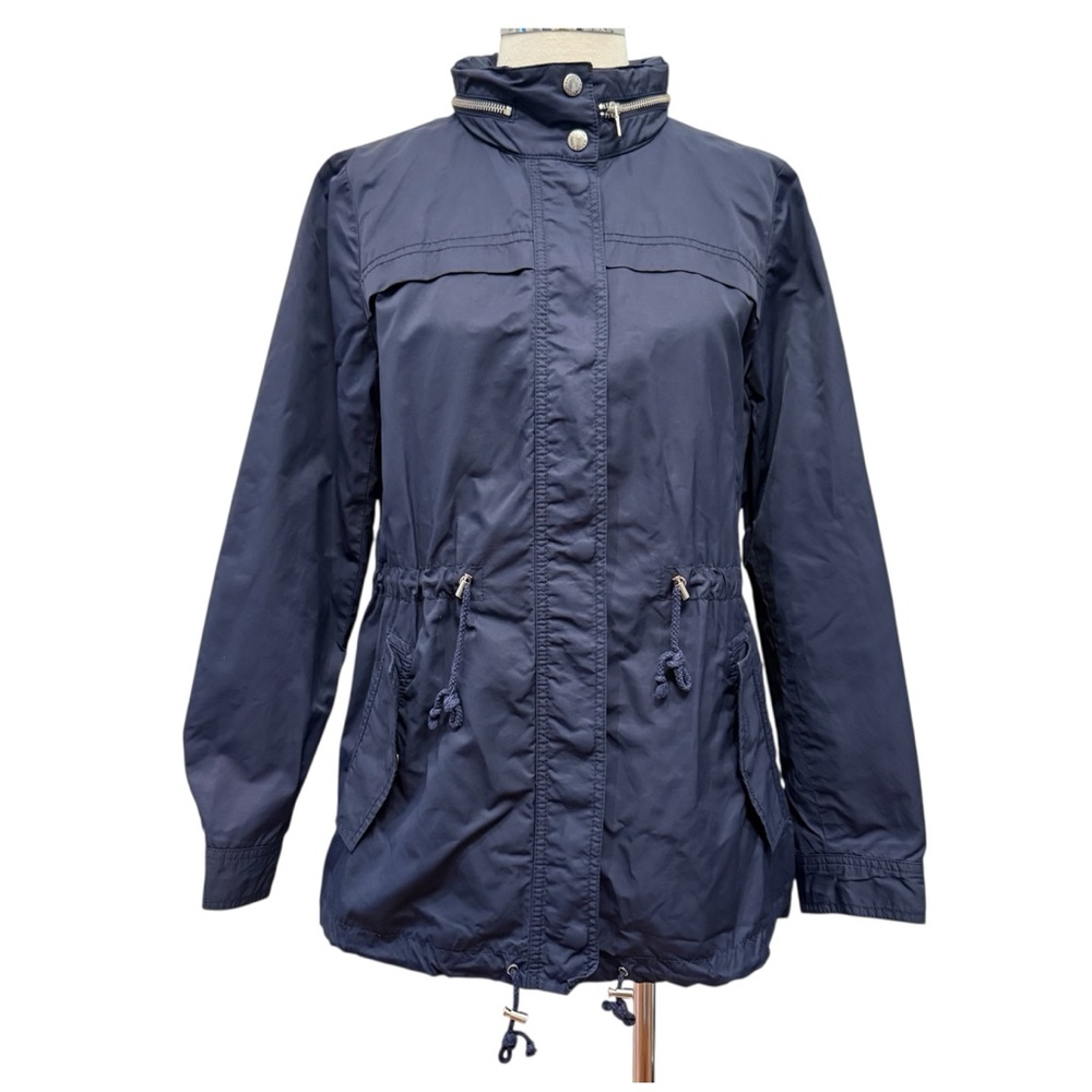 Banana Republic Navy Drawstring Waist Utility Jacket - Women Size M